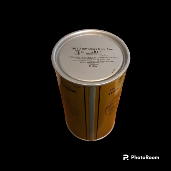 1936 “Flat Top” Budweiser Can | Hamilton Collection 2010 Issue | NIB | Open Box - Picture 5 of 8